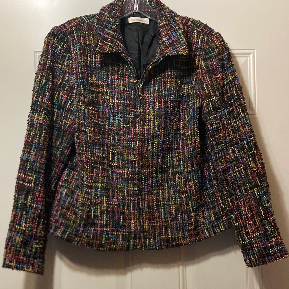 Coldwater Creek Multicolor Tweed‎ Blazer 12